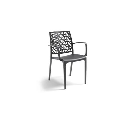 SEDIA IN POLIPROPILENE 'NINFA ARMCHAIR' grafite - BICA (1/2)