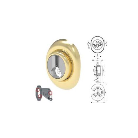 DEFENDER REGOLABILE A MOLLA MAGNETICO DF371P OTTONE- - mm.72x90 - regolazione da mm.12 a mm.22 - 1 pezzi MOTTURA