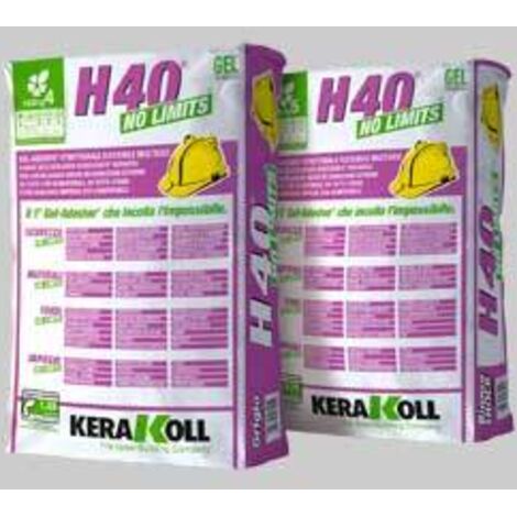 COLLA PER PIASTRELLE 'H40 NO LIMITS' KERAKOLL 25 Kg - Col. Bianco - 25 kg- KERAKOLL