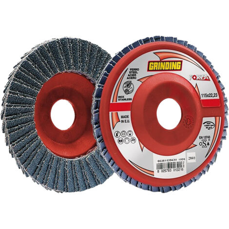 DISCO LAMELLARE PER ACCIAIO INOX 'FORZA' ø 115 gr. 120- 10 pezzi  - FORZA GRINDING