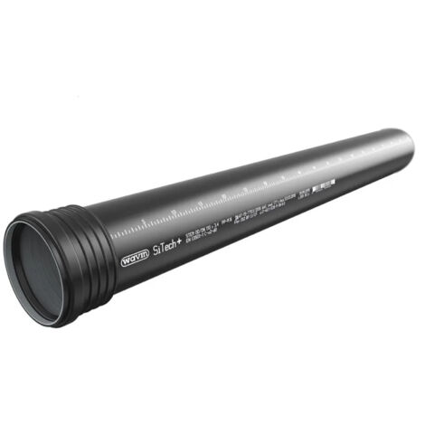 TUBO 1 BICCHIERE AD INNESTO IN PP CON GUARNIZIONE SERIE SITECH+ INSONORIZZATA - ø110 MT 1 - WAV