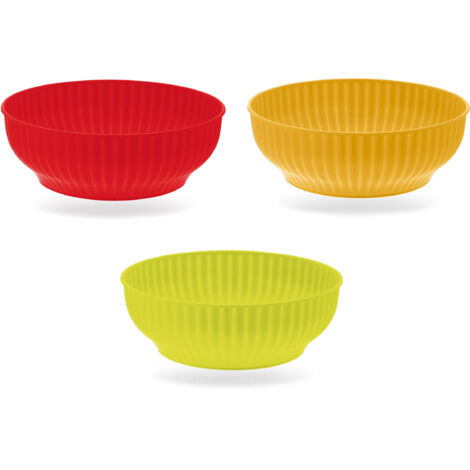 Insalatiera Plastica Colorata 30 cm – Robusta, Pratica e Leggera – Colori Assortiti (1/4)