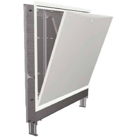 CASSETTA PER COLLETTORI IN LAMIERA ZINCATA PER IMPIANTI A PAVIMENTO E CLASSICI CON RIALZO E PIEDINO - DIM: (LXPXH): 100X11X72 CM  - GFR