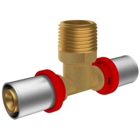 RACCORDO A PRESSARE IKARO A T  MASCHIO- 11/4 x 40- IKARO- pezzi 1 (1/2)