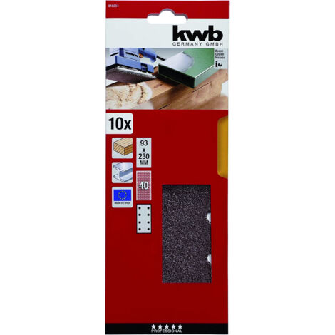 Fogli Abrasivi Per Levigatrice 290x100 Mm - Grano 240, Confezione Da 10 Pezzi, Anti Intasamento