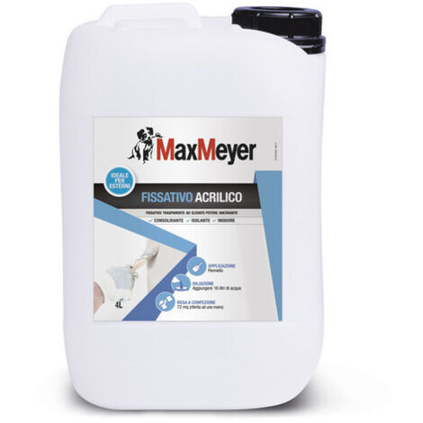 MAX FISSATIVO ACRILICO LT.4 TRASPARENTE- 1,0 pz