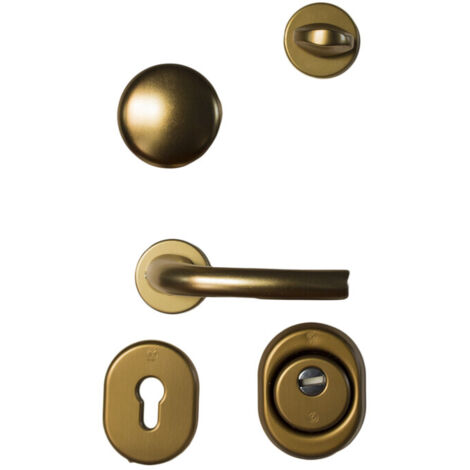 C KIT ACCESSORI BRONZO P/PORTA BLINDATA CILINDRO EUROPEO- 1,0 pz