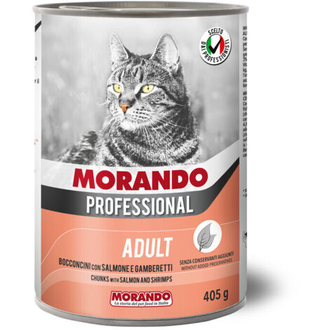 CIBO GATTO MORANDO LATT 405 G BOCCONC GAMB SALM- 24,0 pz