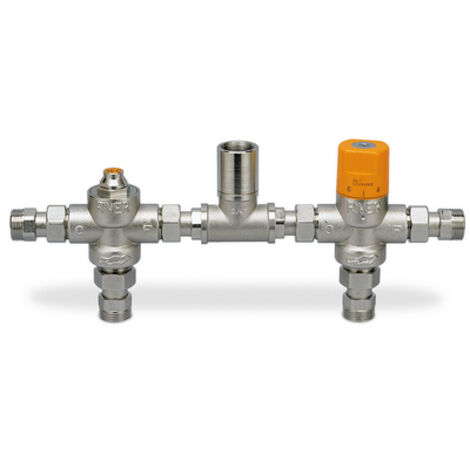 KIT TERMOSTATICO MINIECO SOLAR C/VALVOLA DEVIATRICE E MISCELATORE- 3/4 45 °C- RIVER- pezzi 1 (1/2)