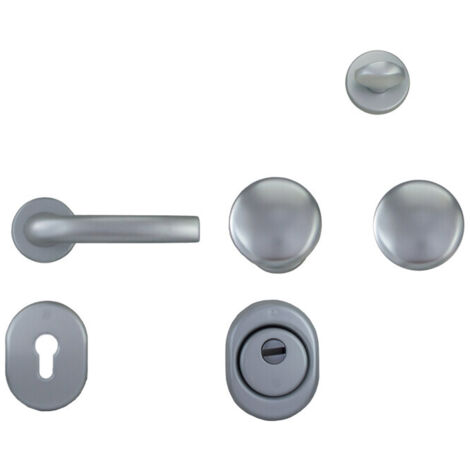 C KIT ACCESSORI INOX P/PORTA BLINDATA CILINDRO EUROPEO- 1,0 pz