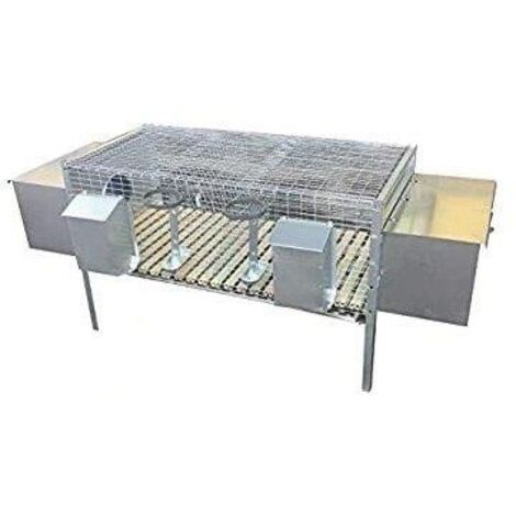 Gabbia x conigli 2 fattrici acciaio zincato cm 100x50 h.cm 60 (1/2)