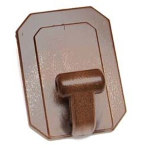 GANCI GIGANTI ADESIVI IN PLASTICA MARRONI- - mm.58x78h. - 25 pezzi