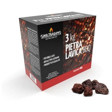Pietra di lava 3kg per bbq a gas  -ESCLU (1/2)