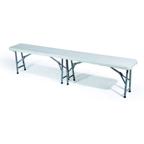 PANCA PIEGHEVOLE ''CATERING'' cm. 183x28x44 h col. Bianco (1/2)