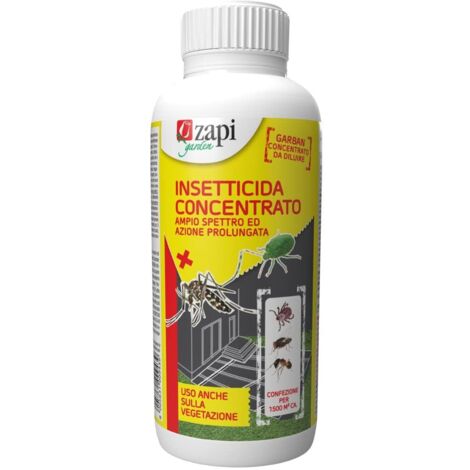 Insetticida concentrato Zapi 1 L contro zanzare mosche zecche pulci blatte formiche ampio spettro e azione prolungata (1/3)