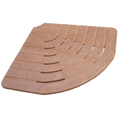 Pedana piatto doccia angolare antiscivolo 74 cm legno marino okumè castel merlino