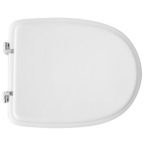 COPRIWATER CON CERNIERE Universali In Legno Bianco Sedile Wc Aretusa