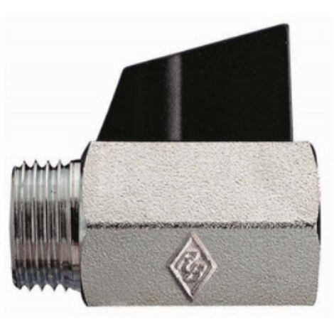 Valvola A Sfera Per Gas Con Filettatura Svasata 3/8" - Corpo In Ottone Forgiato E Leva Gialla
