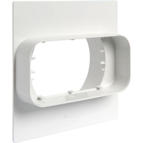 Placca Passaggio A Muro 110x55 Mm - Flangia In PVC Per Tubi Rettangolari