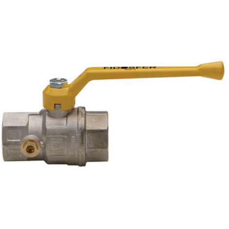 VALVOLA A SFERA PER GAS A PASSAGGIO TOTALE DIRITTA C/PRESA PRESSIONE 1"1/2 DN 40 RB