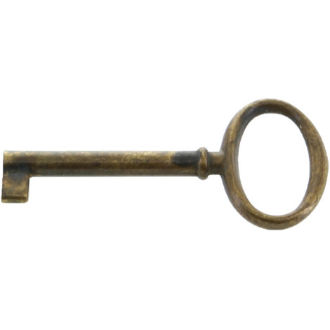 CHIAVE PER MOBILI 33706 34X73 MM OTTONE ANTICATO- METAL STYLE- 25,0 pz