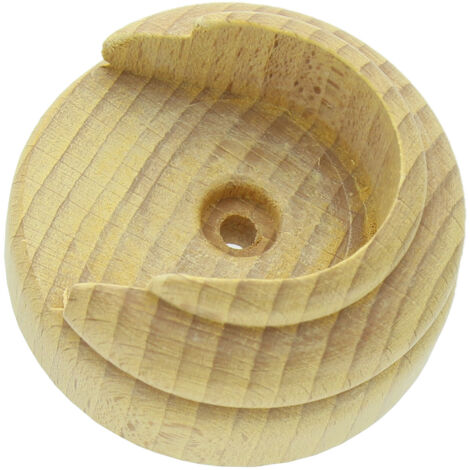 ROSETTA BASTONE LEGNO TENDA A PARETE D 35 MM NATURALE- 2,0 pz