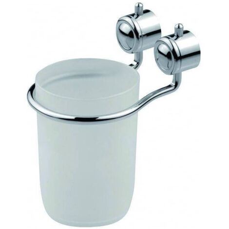 Inda A22100CR02 EXPORT Portabicchiere A Parete Con Bicchiere In PMMA Finitura Cromo