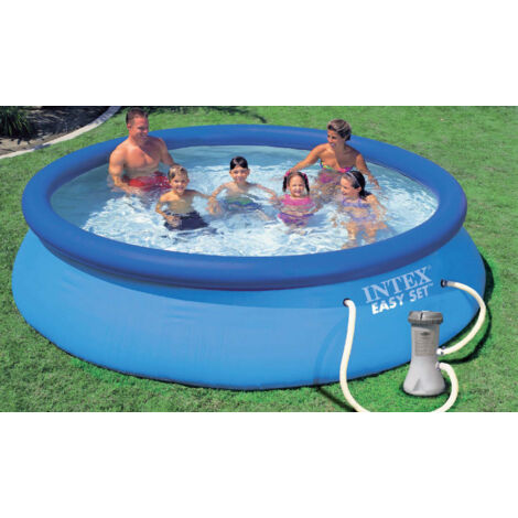 Intex PISCINA TONDA EASY SET AUTOPORTANTE CON POMPA FILTRO Ø cm. 366x76 h (1/4)