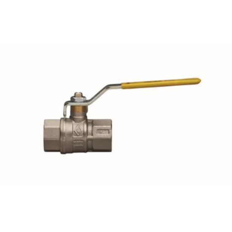 Valvola a sfera per gas a passaggio totale fil. ff con leva acciaio  1/2" DN 15RB