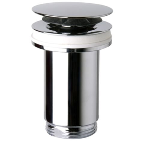 Piletta click-clack con troppopieno in polipropilene cromo cromato