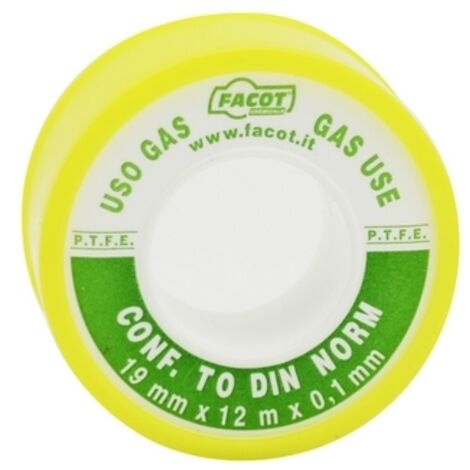 Nastro PTFE Teflon 19mm x 15m Uso GAS | Sigillante Professionale - Sp Centro Edile Srl