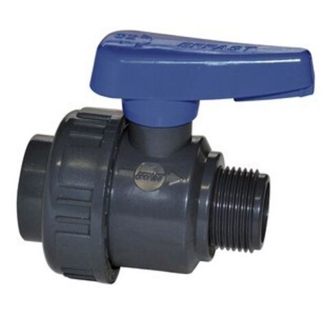 VALVOLA A SFERA MONOGHIERA IN PVC CON FIL. MF 1 IRRIT