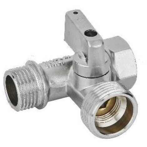 RUBINETTO LAVATRICE A SFERA A 3 VIE 1/2 x 3/4 x 1/2  - DN 8 BUGATTI