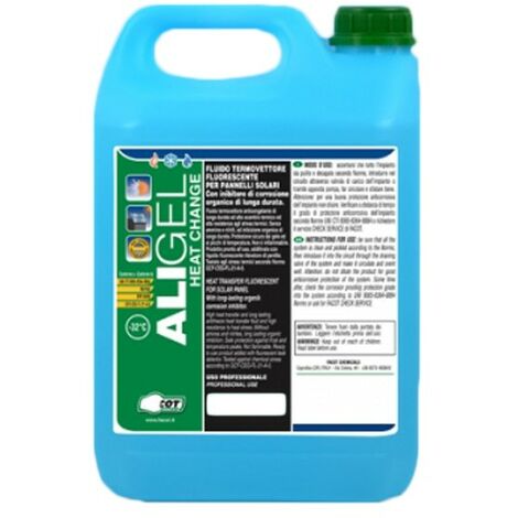 FLUIDO TERMOVETTORE ANTICONGELANTE ALIGEL TANICA DA 5 KG   FACOT CHEMICALS SNC DI RIMOLDI