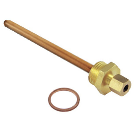 Pozzetto Termico In Acciaio Inox 1/2 NPT Per Sonda Temperatura – Lunghezze 50-500 Mm, Diametro 8 Mm