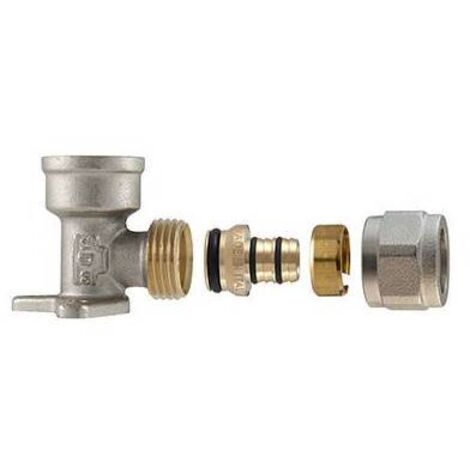 Raccordo gomito femmina a staffa a stringere per multistrato 2pz assem 3/4 x 3/4-20TDMB