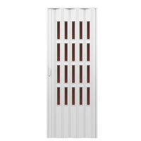 Porta a soffietto da interno in pvc 88,5x214 cm mod. Luciana Vetro