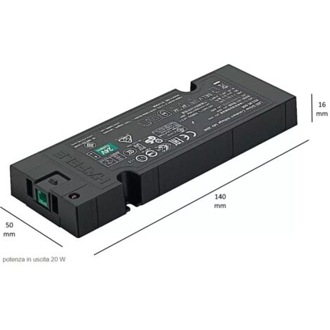 DRIVER PER LED 24Volt 20Watt HAFELE LOOX5 SENZA CAVO E SPINA EU 833.95.009 (1/2)