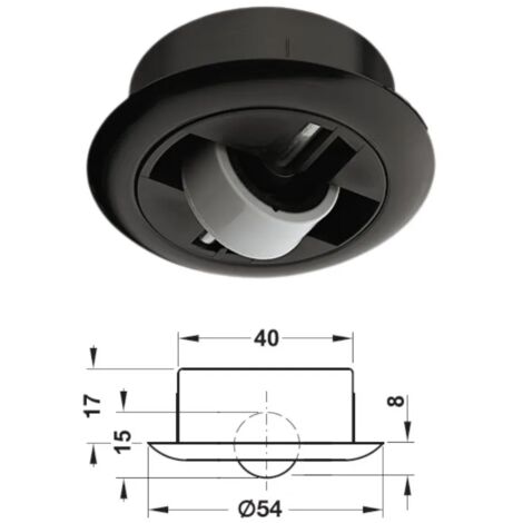 RUOTA HAFELE PER MOBILI DA INCASSO FISSA PORTATA 50 KG COD.661.04.318