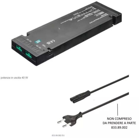 DRIVER PER LED 24Volt 40Watt HAFELE LOOX5 CON INGRESSO PER INTERRUTTORE/SENSORE 833.75.935