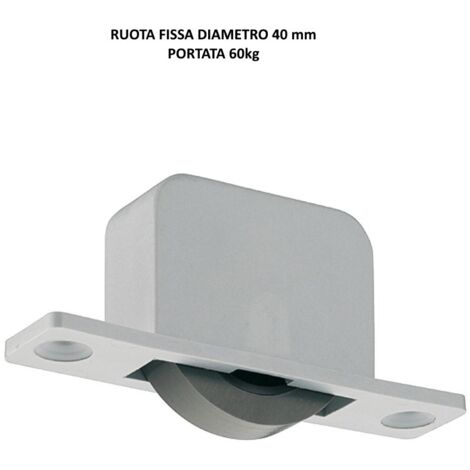 RUOTA D.40 MORBIDA FISSA DA INCASSARE IN SPESSORI MIN. 22 mm PORTATA 60 KG HAFELE 661.08.500