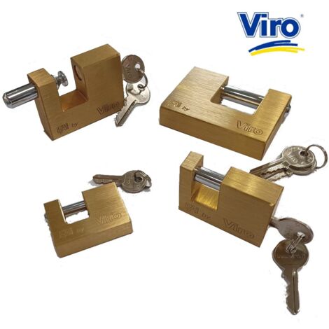 LUCCHETTO FAI BY VIRO PER SERRANDA  MISURE CORPO 90 MM X 65 MM X 20 MM  -  ALLOGGIAMENTO OCCHIOLO 36 MM X 23 MM