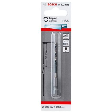 PUNTA BOSCH PER FERRO IN HSS CON ATTACCO DA 1/4"  D.3 mm