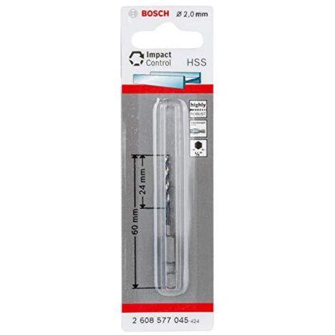 PUNTA BOSCH PER FERRO IN HSS CON ATTACCO DA 1/4" D.2 mm