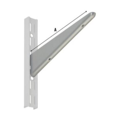 Reggimensola 2 Denti Per Profilo Lineare Art.2770 Cm 20 - Portata 100 Kg Vern.Bianca