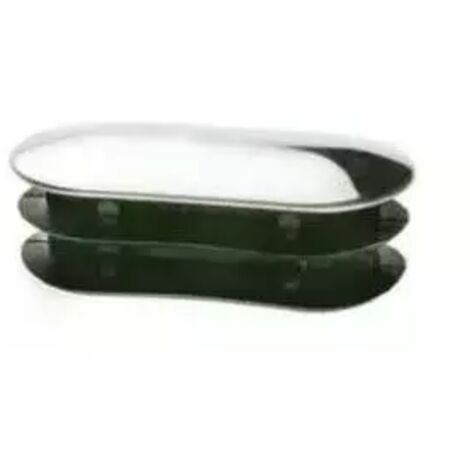 TAPPO PROAL per TUBO OVALE 30X15 TESTA METALLO CROMATO (1/2)