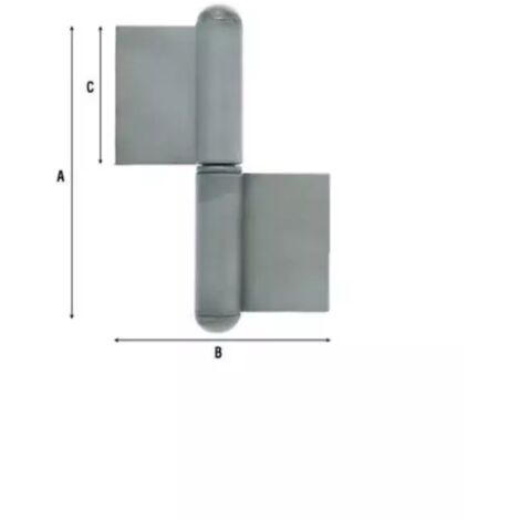 CERNIERA SALDARE 1222 ACCIAIO LUCIDO  A=122 B=80 C=60 DESTRA