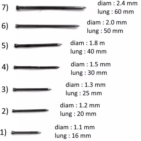 GROPPINE DA LEGNO CAVATORTA  DIAMETRO 1.8 MM X LUNGHEZZA 40 MM (1/2)