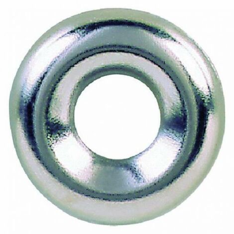 ROSETTA SVASATA ART.351 DIAMETRO 12 MM FORO 4 MM NIKELATA (1/3)