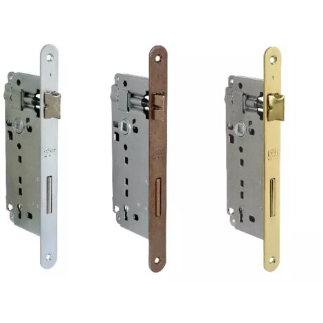 SERRATURA PATENT GRANDE BORDI TONDI  ENTRATA MM.50 BRONZATA